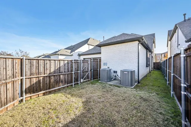 a view of backyard of house
