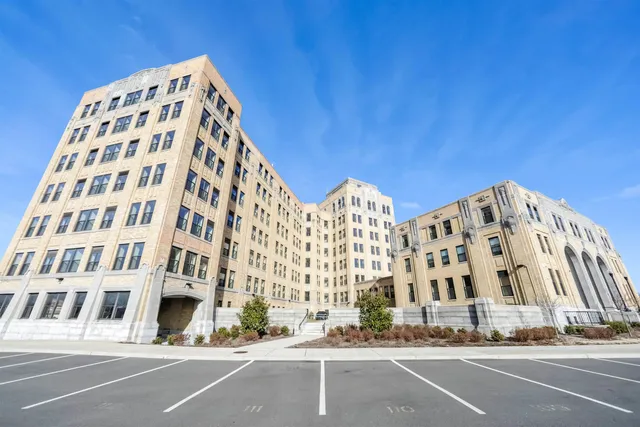 a view of a tall building