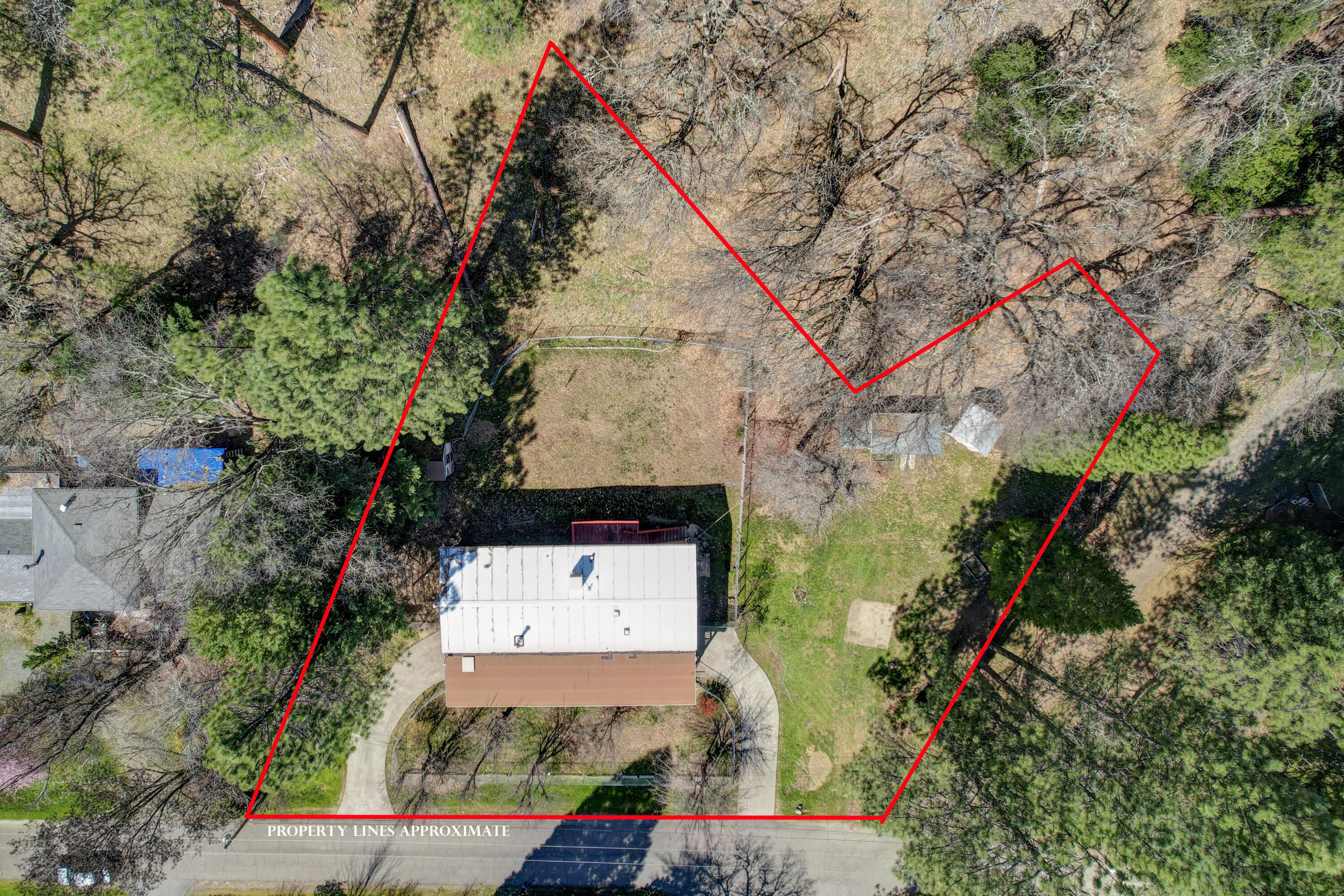 155 Steelhead Circle Lewiston, CA 96052 - Photo 49 of 53 an aerial view of a house with a yard and large trees
