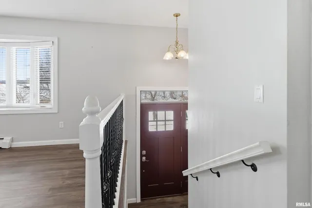 a view of a livingroom with a window