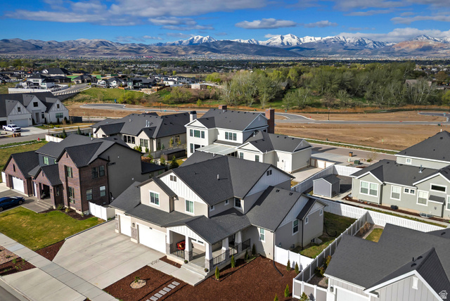 11694 Engelmann Drive Draper, UT 84020 - Photo 5 of 41 Aerial perspective of suburban area featuring a mountainous background