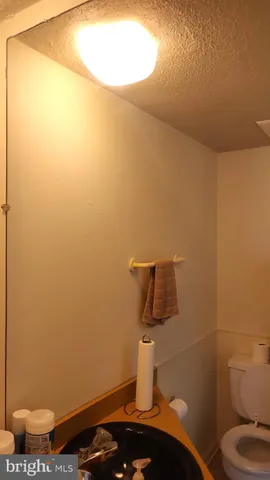 a bathroom with a toilet and a sink