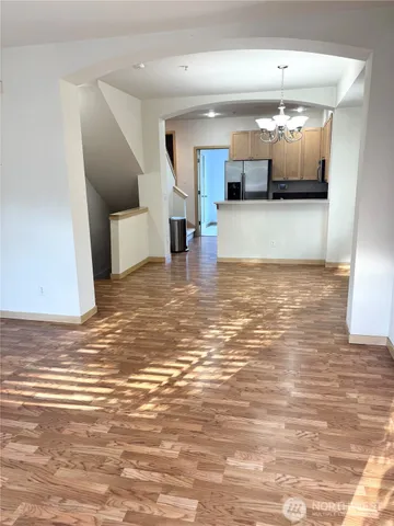 a view of a kitchen with a sink