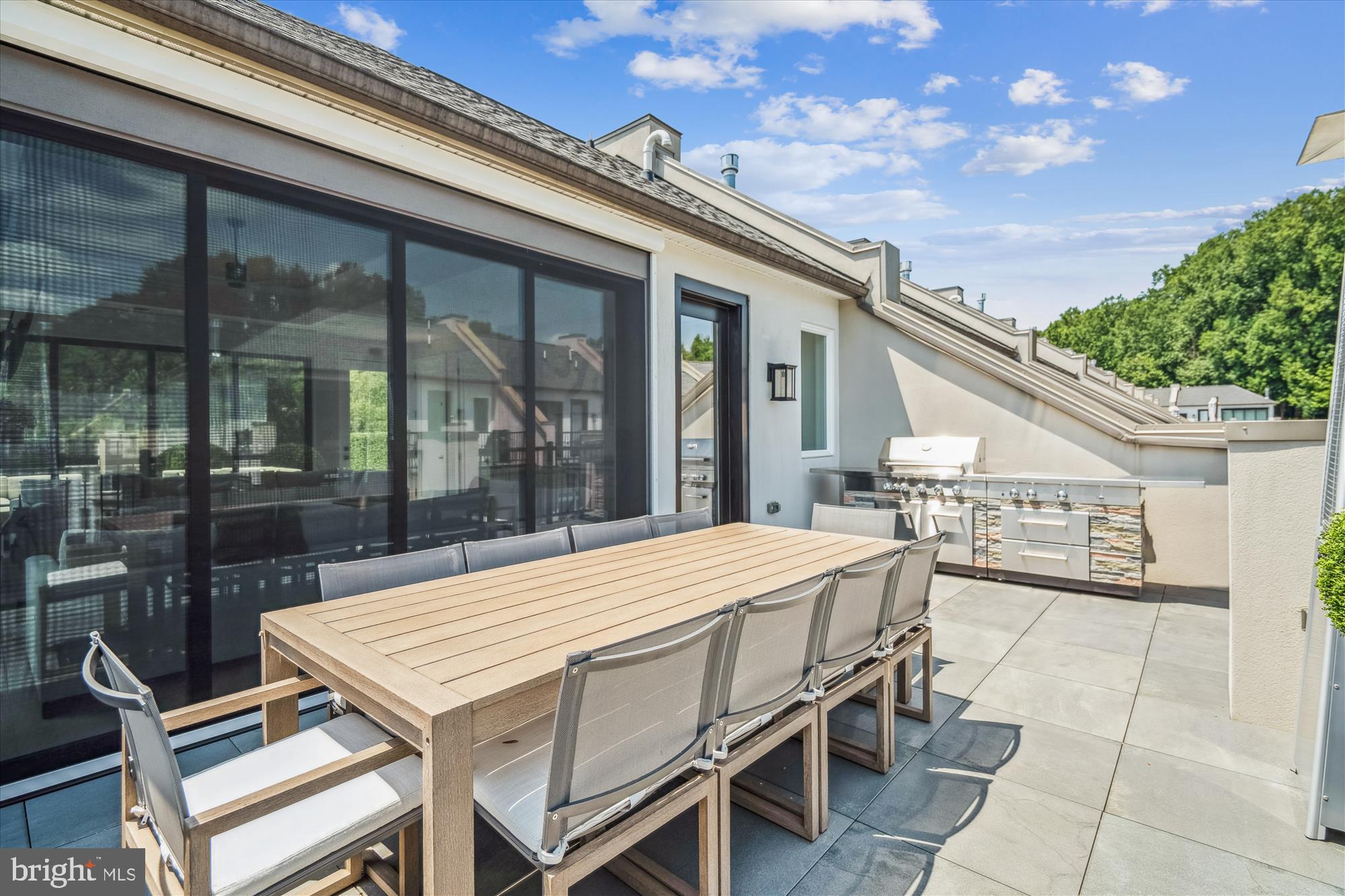 8229 River Road Bethesda, MD 20817 - Photo 34 of 57 Rear roof Terrace w/ Outdoor Grill area