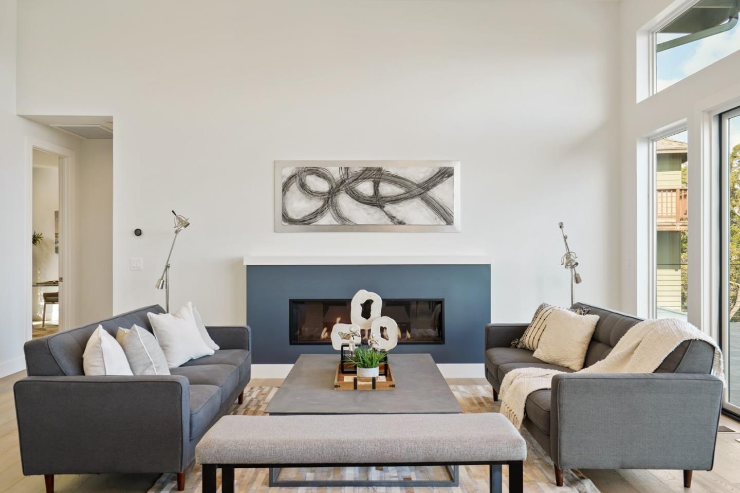 470 Erlin Drive San Carlos, CA 94070 - Photo 13 of 82 a living room with furniture and a fireplace