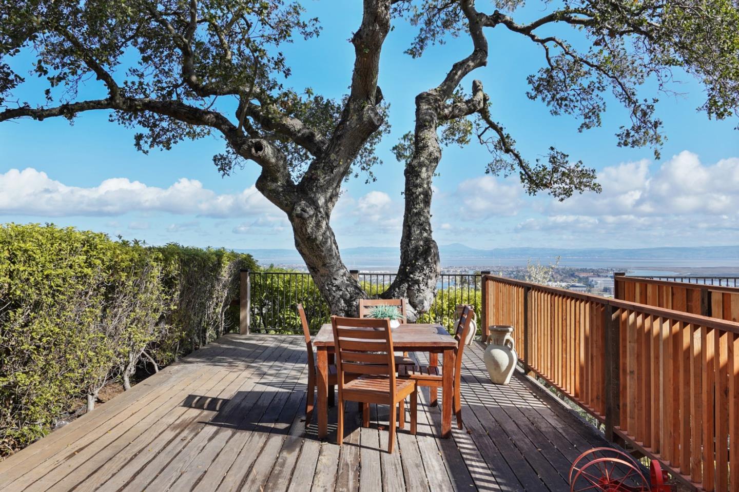 470 Erlin Drive San Carlos, CA 94070 - Photo 70 of 82 a view of a chairs and table on the wooden deck