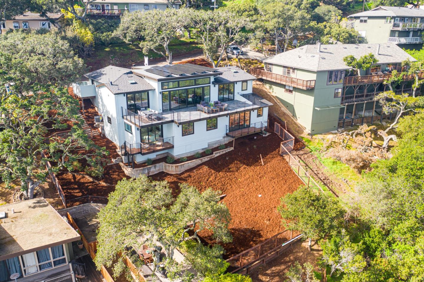 470 Erlin Drive San Carlos, CA 94070 - Photo 8 of 82 an aerial view of a house with a yard basket ball court and outdoor seating