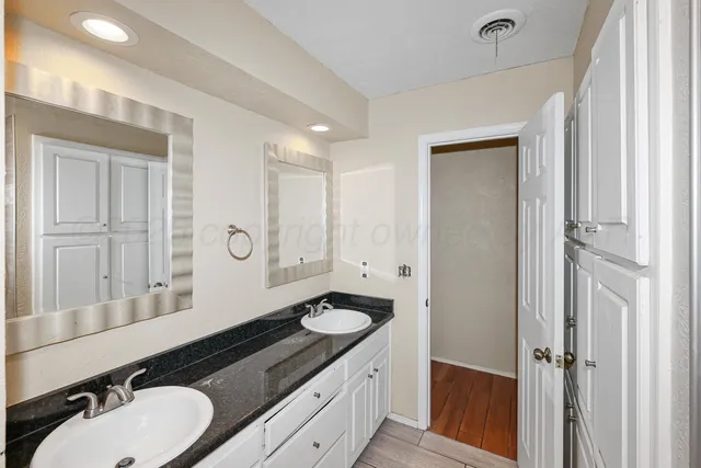 a view of a room with rack on the wall