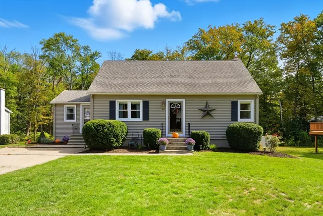 a house view with a garden space