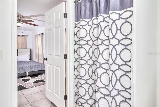 a view of a entryway with white walls