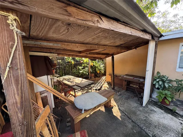 a view of a room with storage