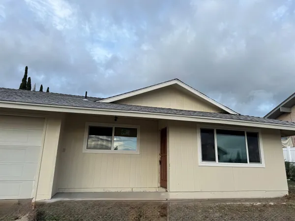 a front view of a house