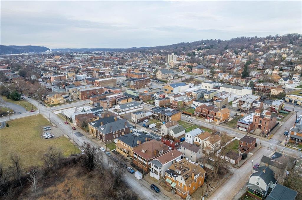 306 Park Road Ambridge, PA 15003 - Photo 43 of 43 an aerial view of a city with lots of residential buildings