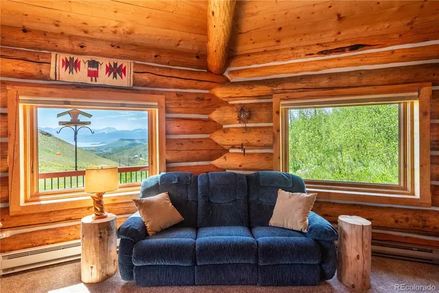 a bedroom with a bed and furniture