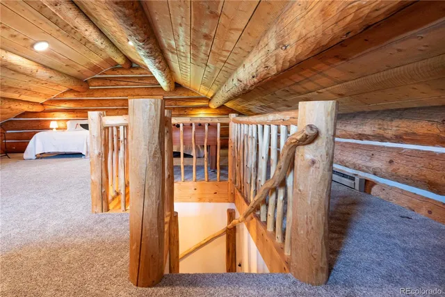 a view of balcony with a garden