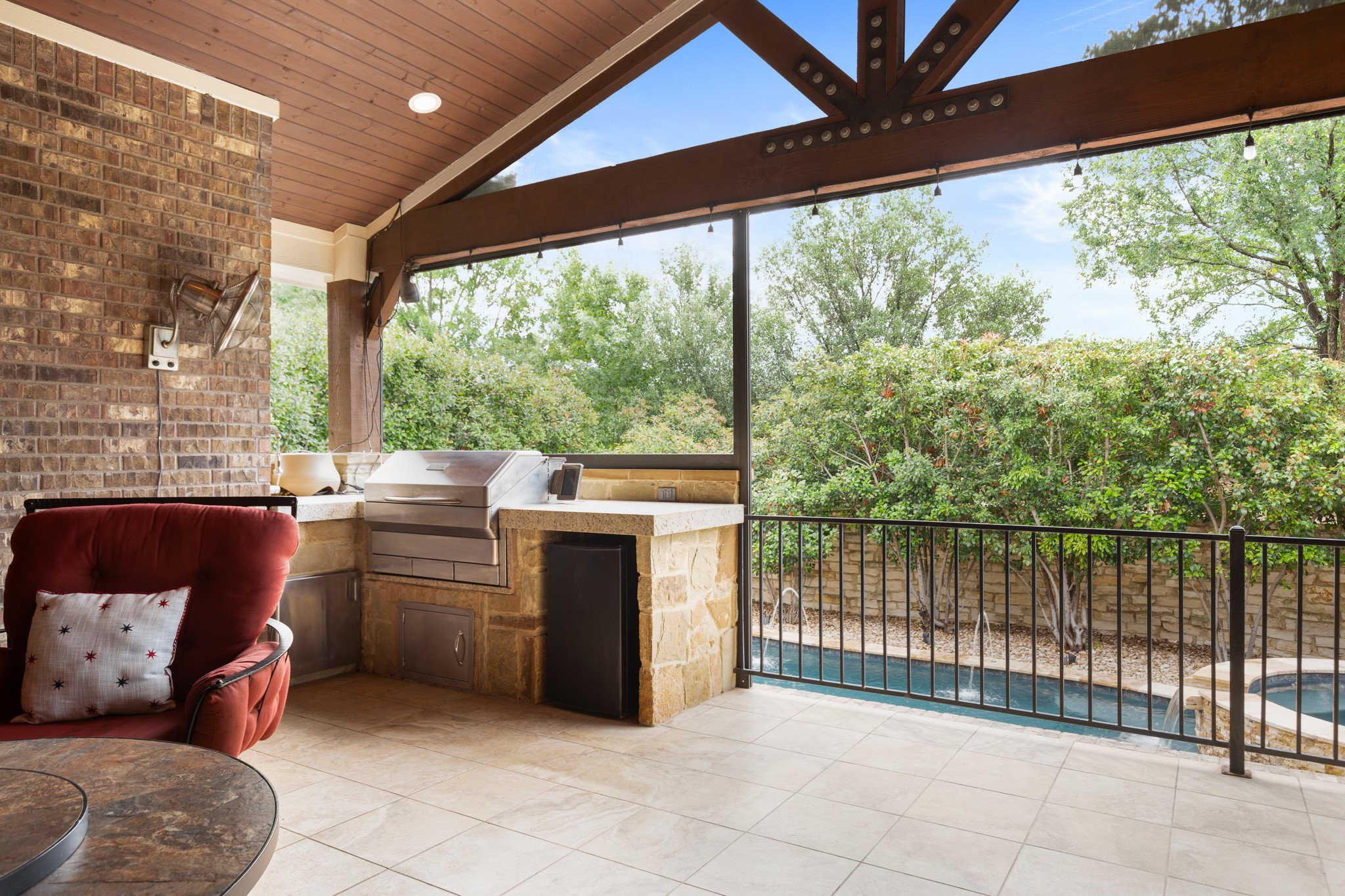 502 Spring Arbor Lane Cedar Park, TX 78613 - Photo 32 of 40 Elevate your grill game with the built-in grill station overlooking your backyard oasis.