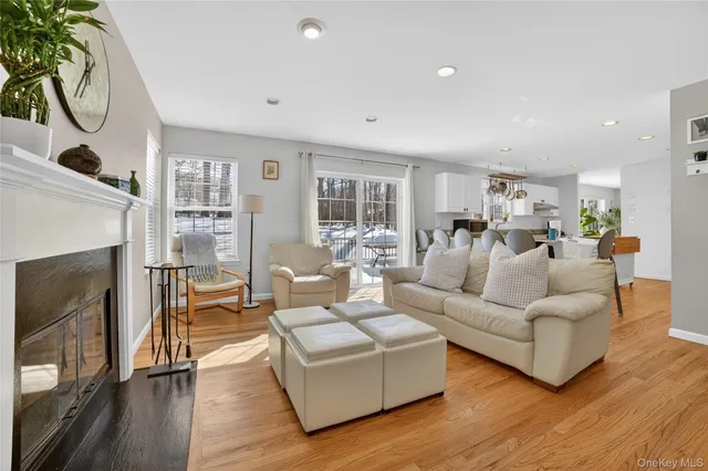 a view of a field with a tree