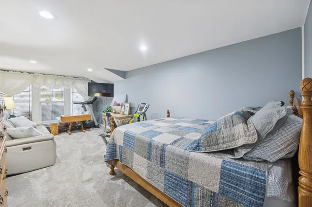 a living room with furniture and a couch