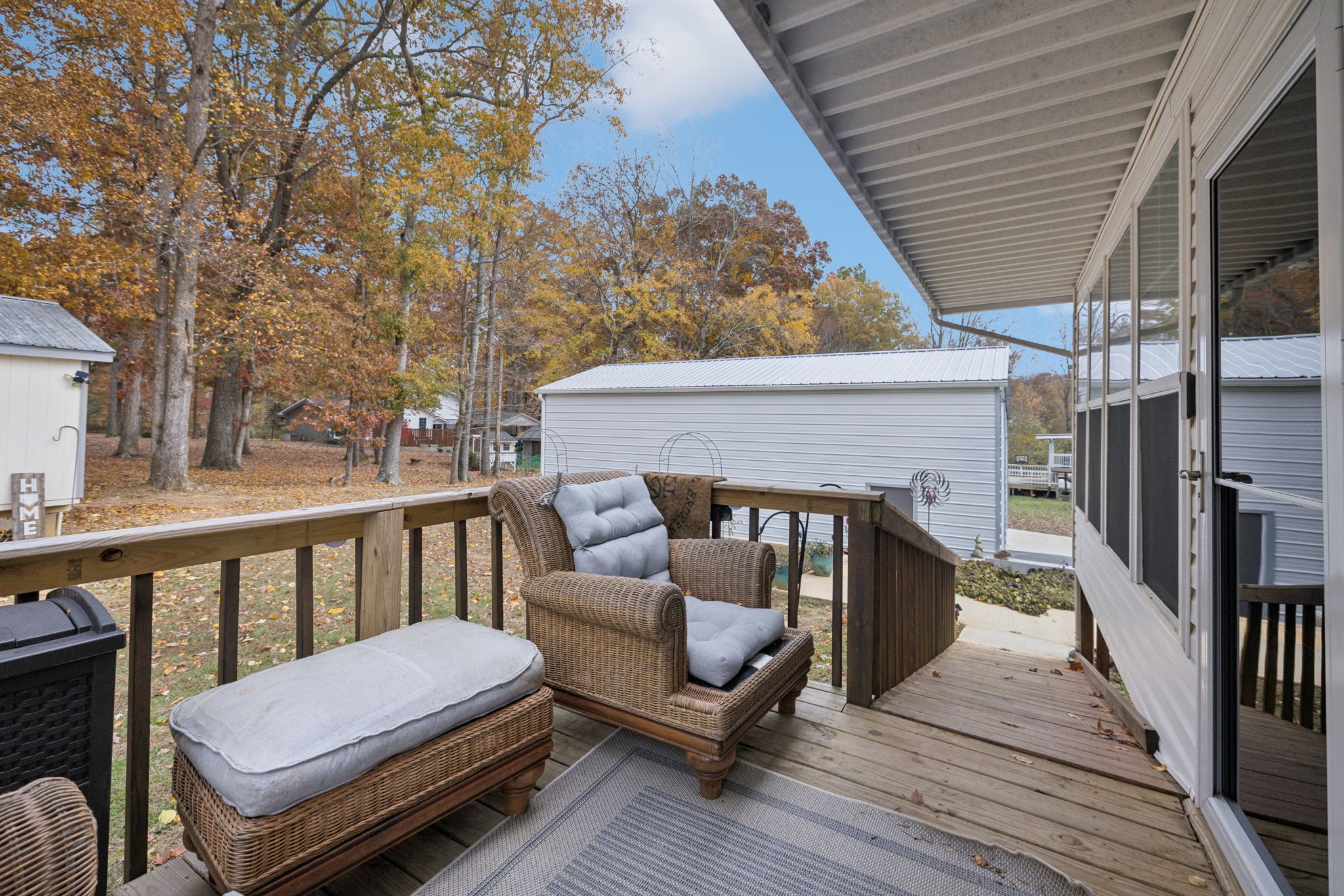 272 Belmar Circle Manchester, TN 37355 - Photo 39 of 56 a balcony with furniture and wooden floor