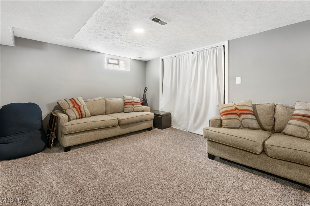 2908 19th Street Northwest Canton, OH 44708 - Photo 30 of 45 Carpeted Family Room with a textured ceiling