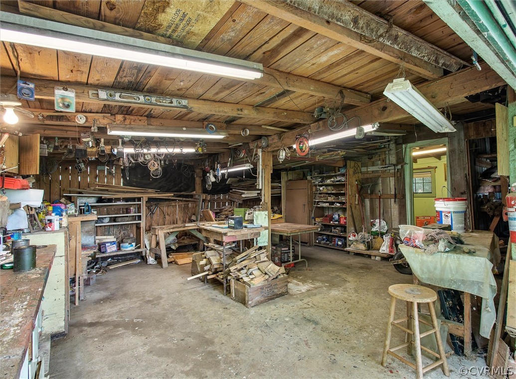 19384 Beaver Dam Road Beaverdam, VA 23015 - Photo 29 of 35 Workshop area in detached shed in back yard