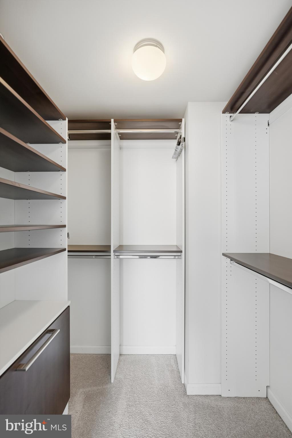 440 L Street Northwest, Unit 805 Washington, DC 20001 - Photo 24 of 38 a view of walk in closet with empty racks