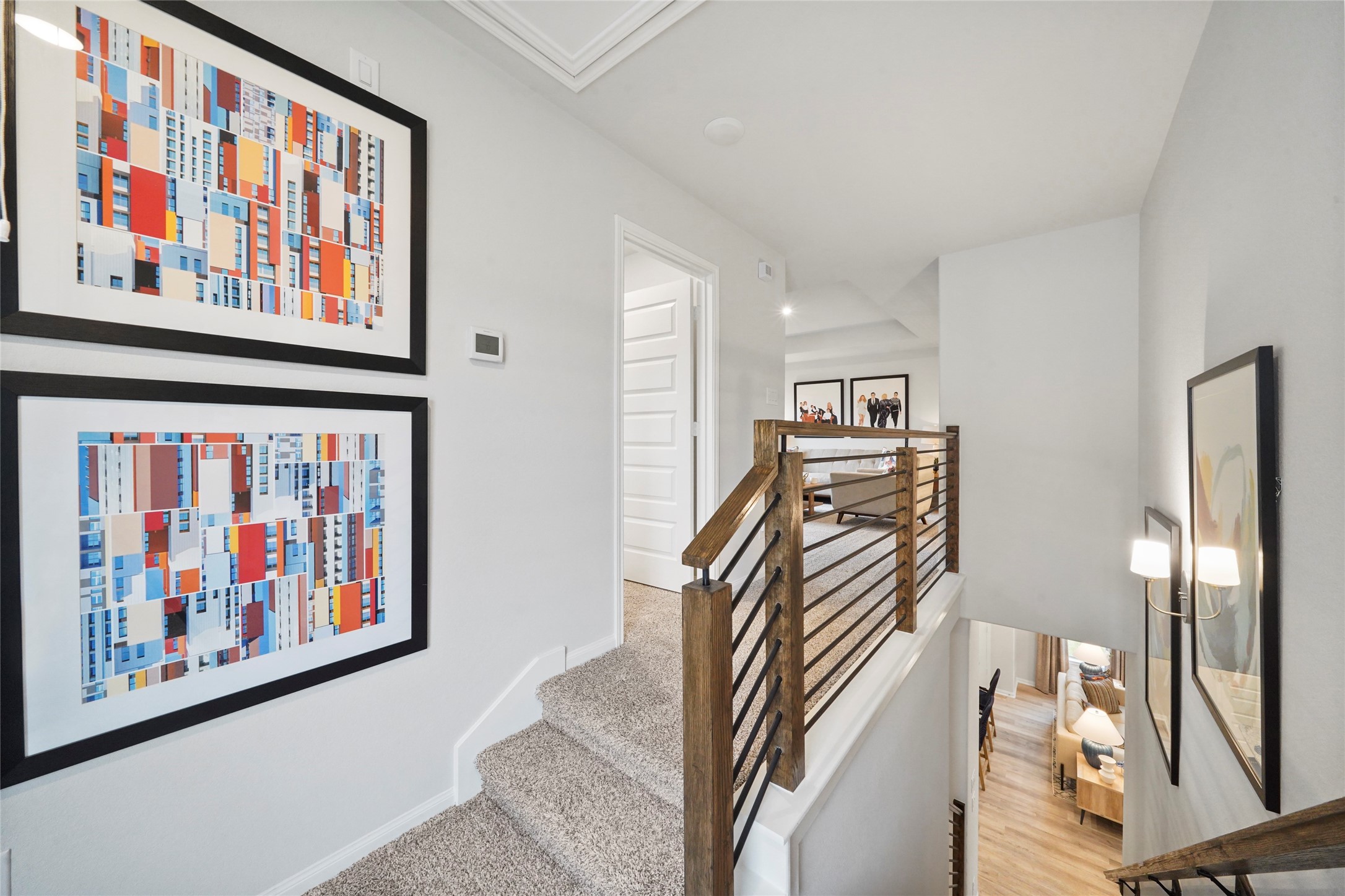 604 Danielle Dayton, TX 77535 - Photo 30 of 34 a view of a hallway with wooden floor and windows