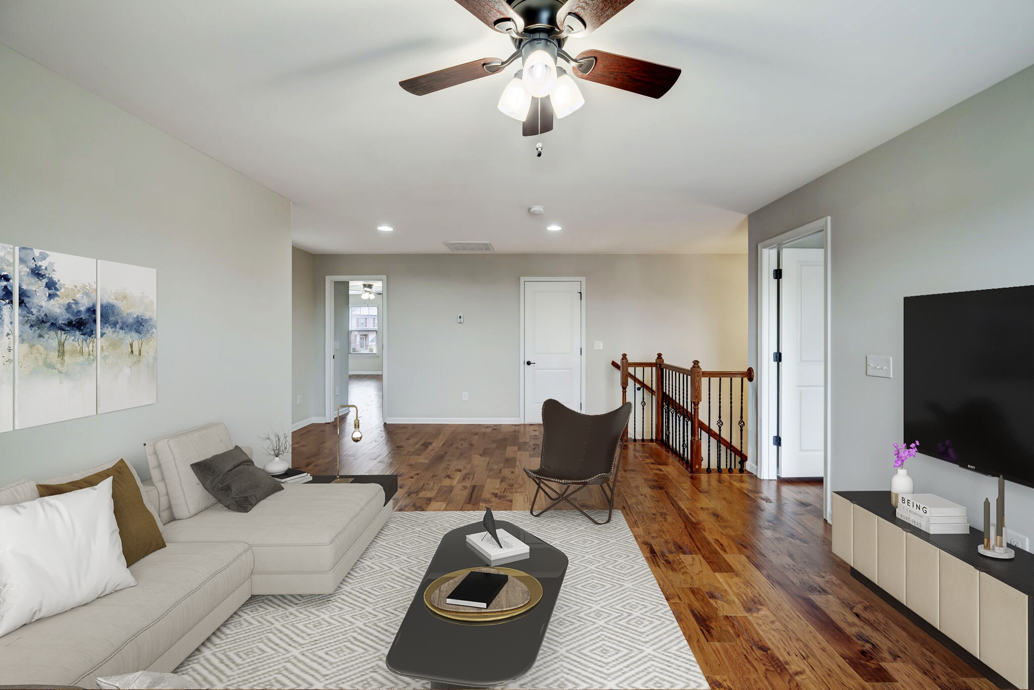 106 Shanache Drive Spring Hill, TN 37174 - Photo 18 of 31 a living room with furniture and a flat screen tv