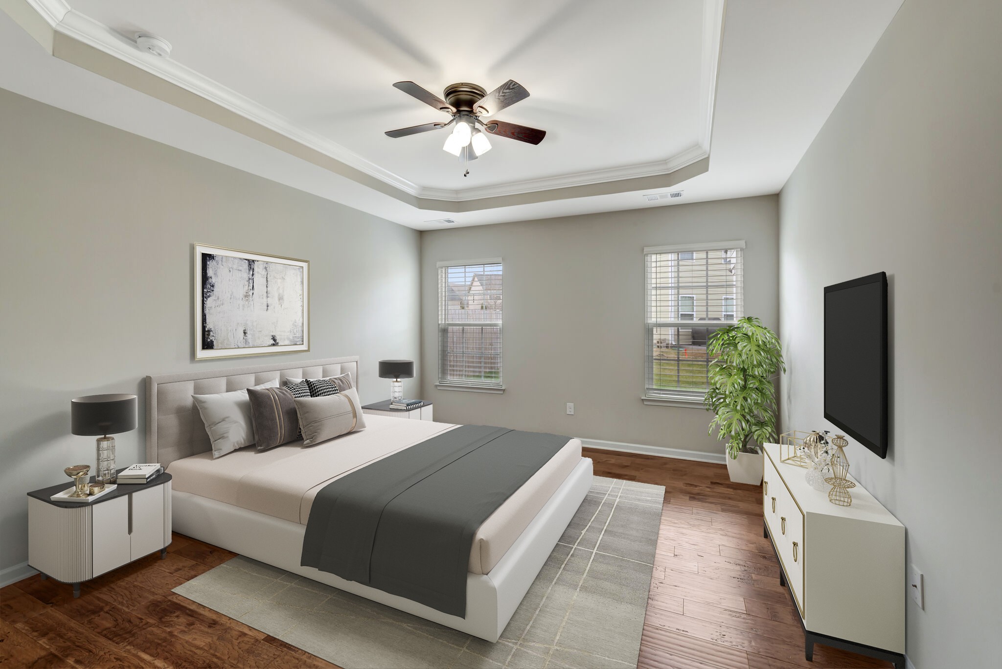 106 Shanache Drive Spring Hill, TN 37174 - Photo 9 of 31 a spacious bedroom with a large bed and a flat screen tv
