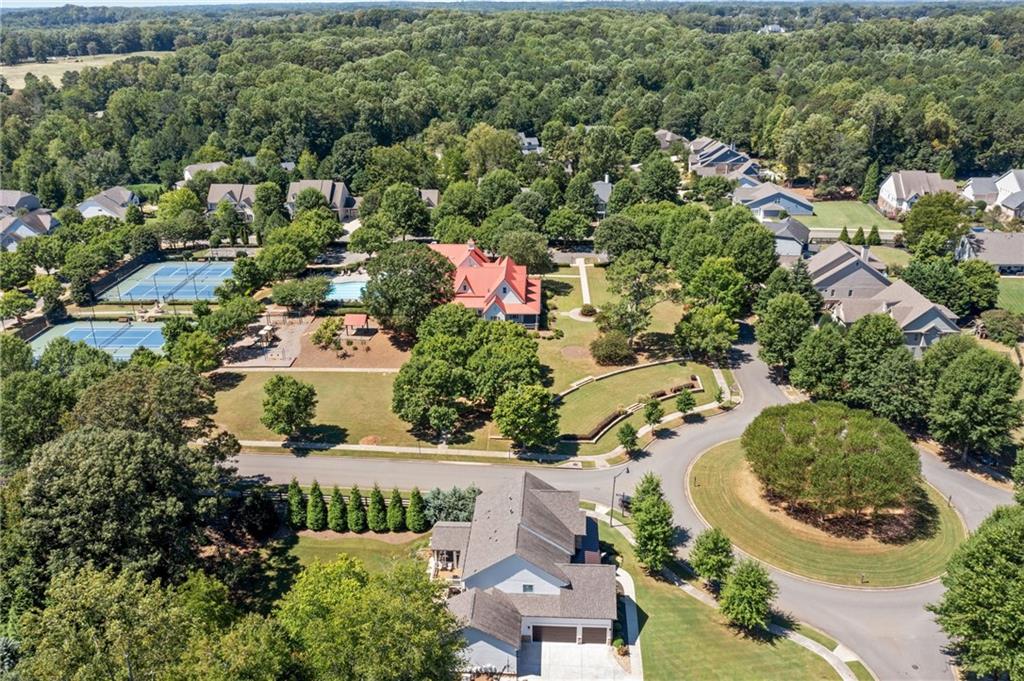 462 Carmichael Circle Canton, GA 30115 - Photo 63 of 70 an aerial view of residential house with outdoor space and trees all around