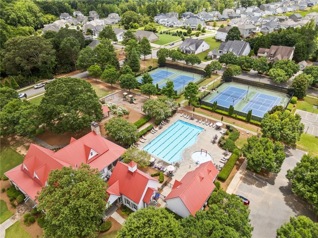 462 Carmichael Circle Canton, GA 30115 - Photo 68 of 70 an aerial view of residential houses with outdoor space