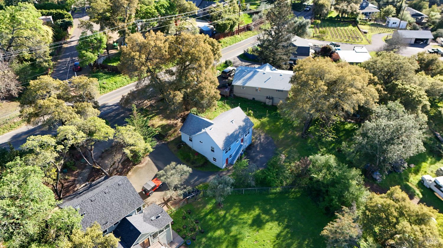 908 Sanitarium Road Deer Park, CA 94576 - Photo 13 of 14 an aerial view of residential house with outdoor space and trees all around