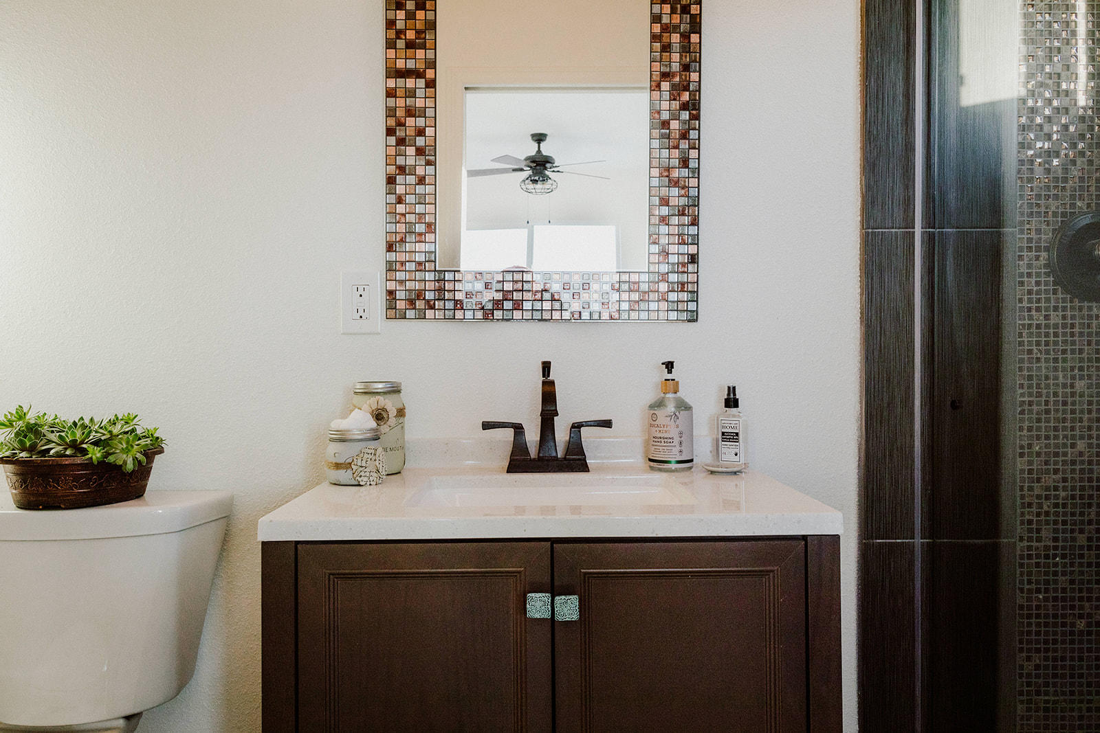 54836 Alderman Road Landers, CA 92285 - Photo 10 of 32 a bathroom with a sink and a mirror