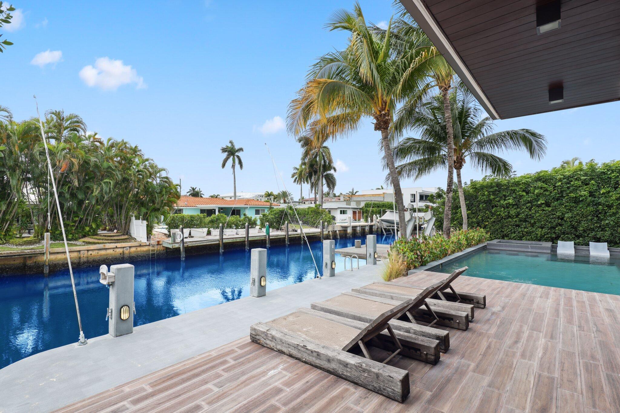 830 Northeast 71st Street Boca Raton, FL 33487 - Photo 55 of 74 Poolside Waterfront View