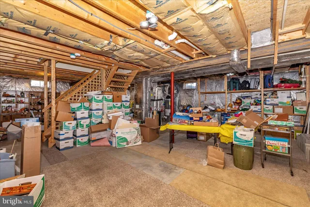a view of store room with racks
