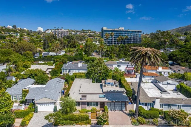 an aerial view of multiple house