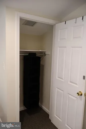 a view of a closet area
