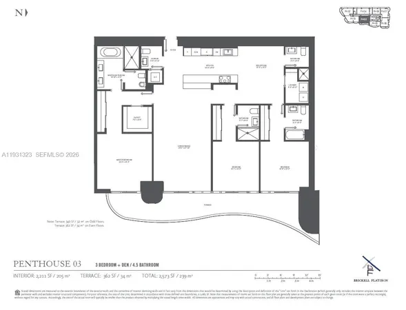 $16,500 | 1000 Brickell Plaza, Unit PH5203, Miami, FL 33131