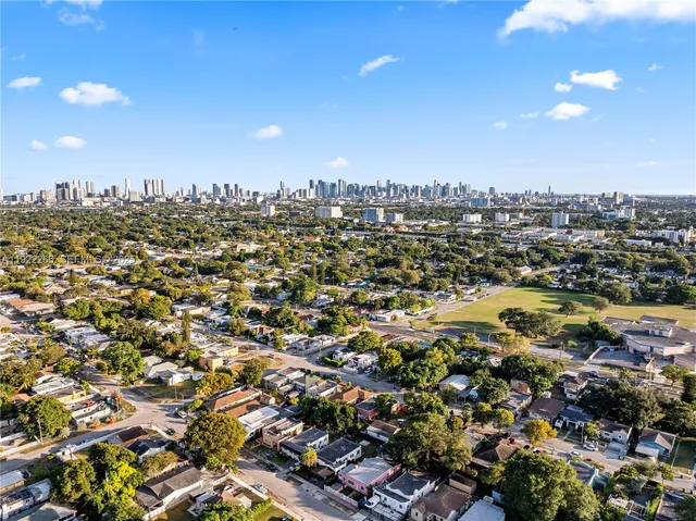 an aerial view of a city