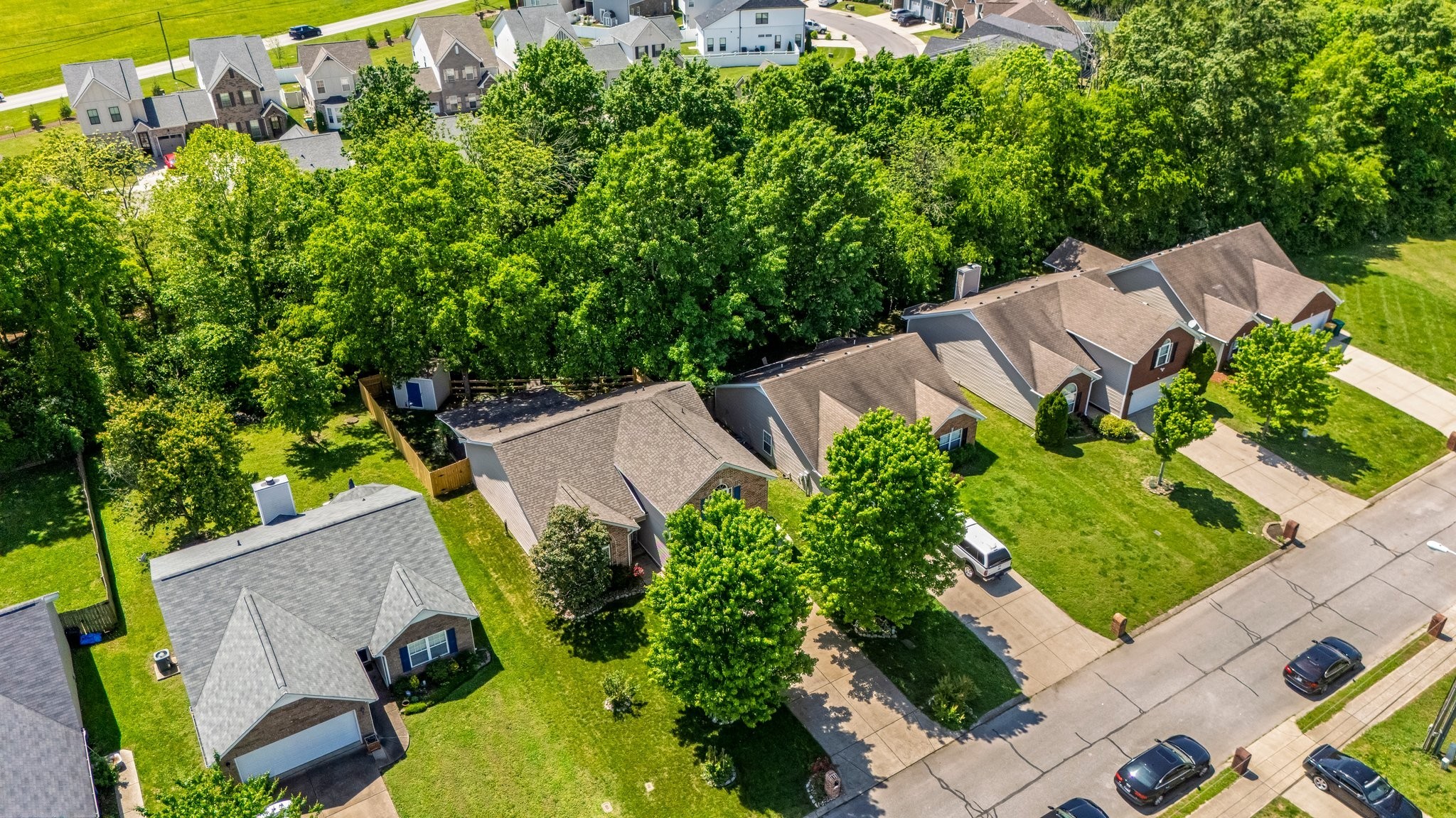 4025 Deer Run Trace Spring Hill, TN 37174 - Photo 46 of 54 an aerial view of a house with garden space and street view