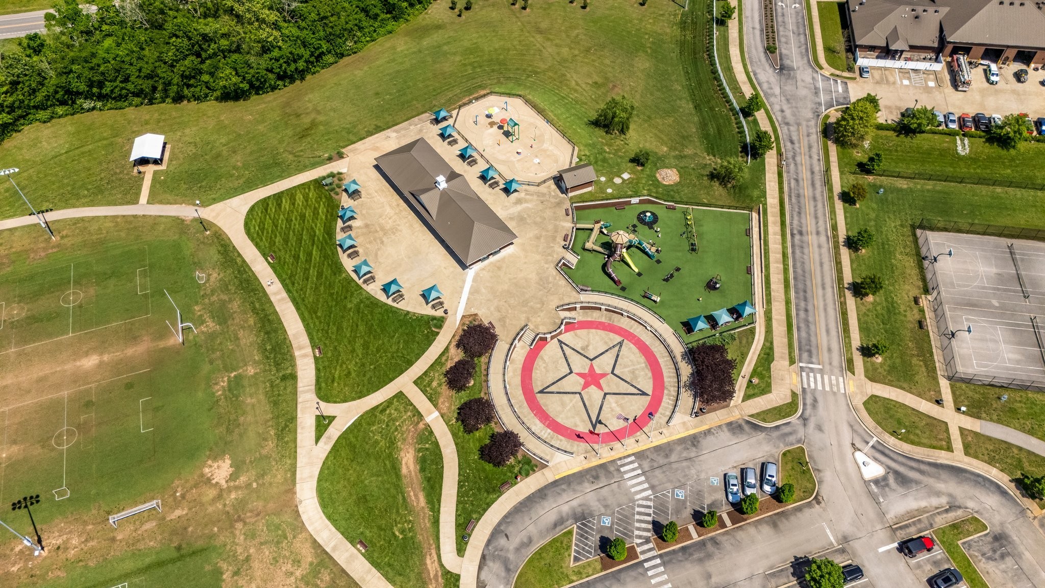 4025 Deer Run Trace Spring Hill, TN 37174 - Photo 48 of 54 an aerial view of a swimming pool