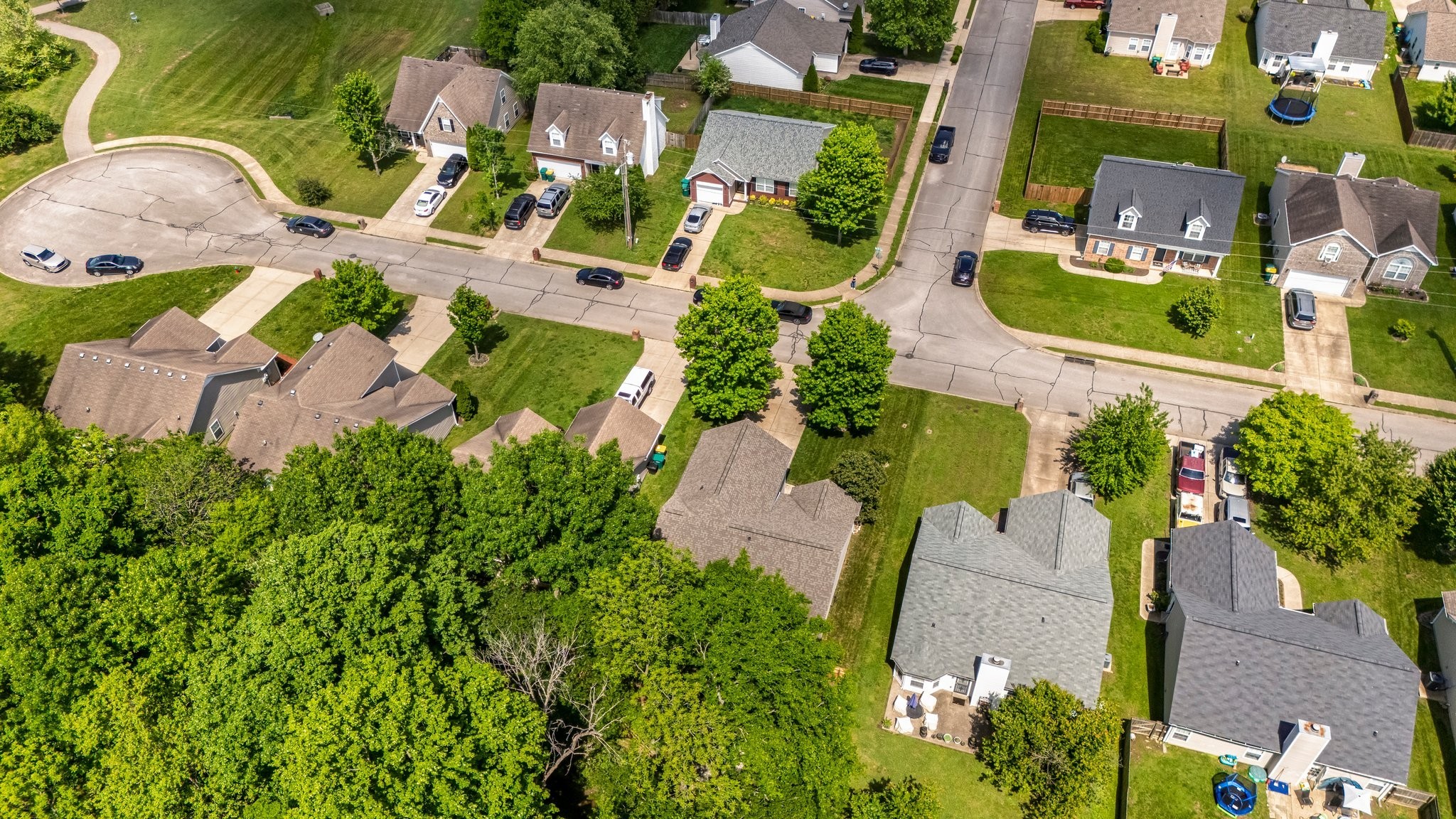 4025 Deer Run Trace Spring Hill, TN 37174 - Photo 51 of 54 an aerial view of a house with a garden and yard