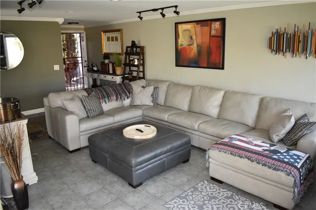 a living room with furniture and a couch
