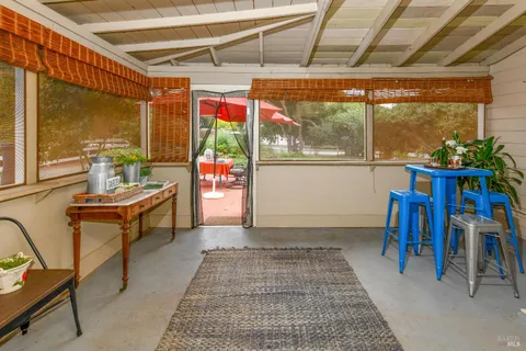 a outdoor space with furniture