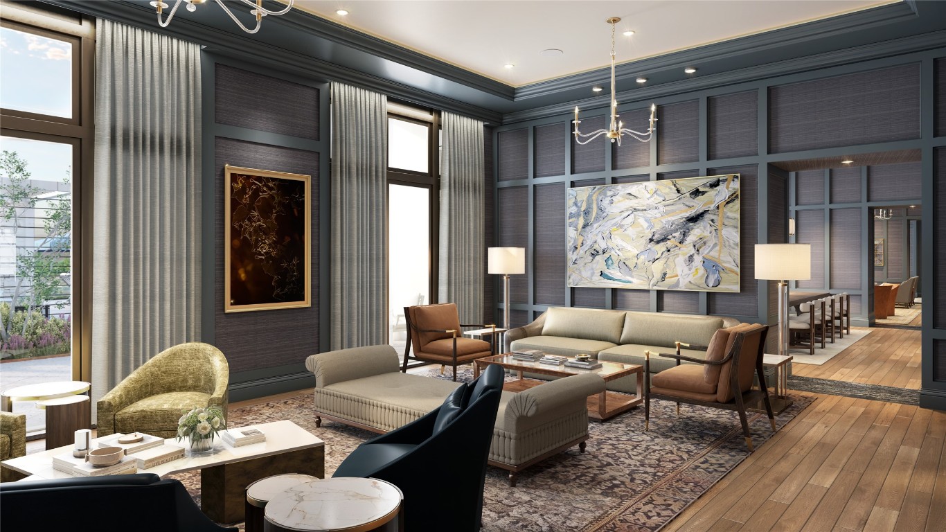 1717 Bissonnet Street, Unit 1802 Houston, TX 77005 - Photo 45 of 46 a living room with furniture and a large window