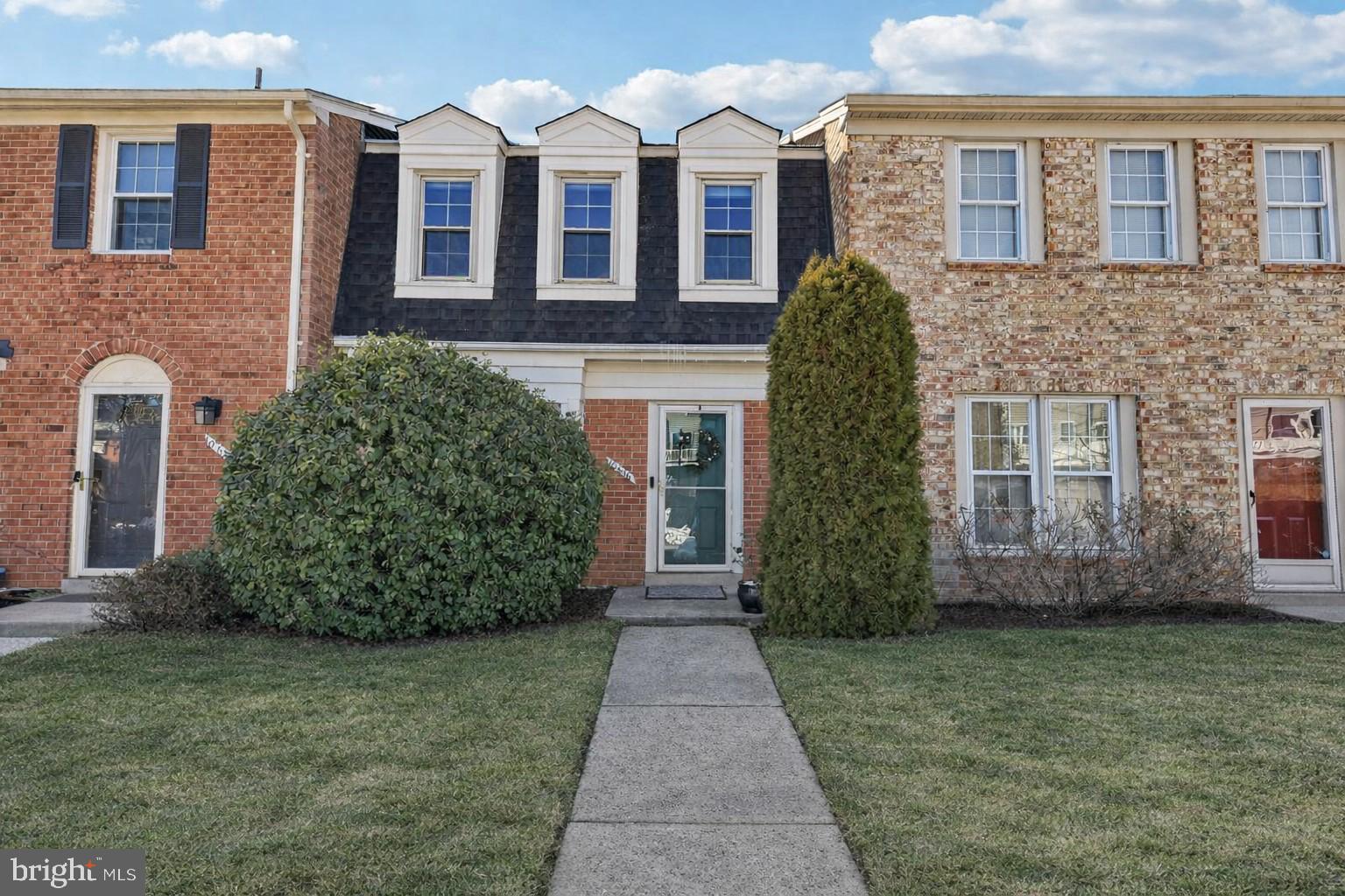 front view of a brick house