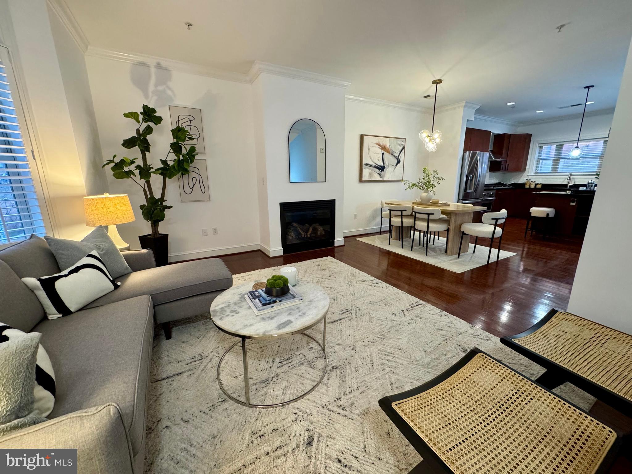 2227 12th Court North Arlington, VA 22201 - Photo 11 of 62 a living room with furniture and a fireplace
