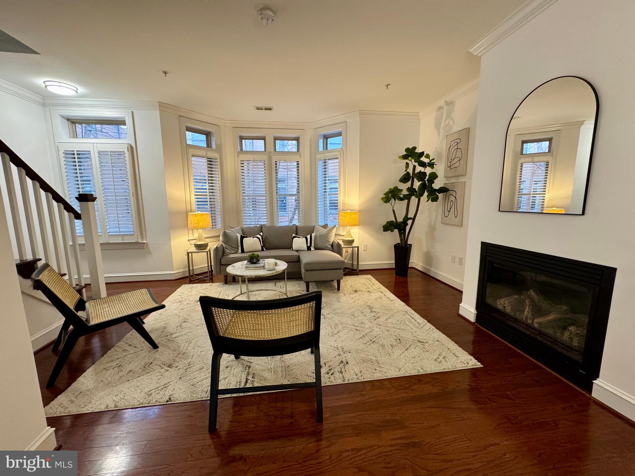 2227 12th Court North Arlington, VA 22201 - Photo 12 of 62 a living room with furniture and a fireplace