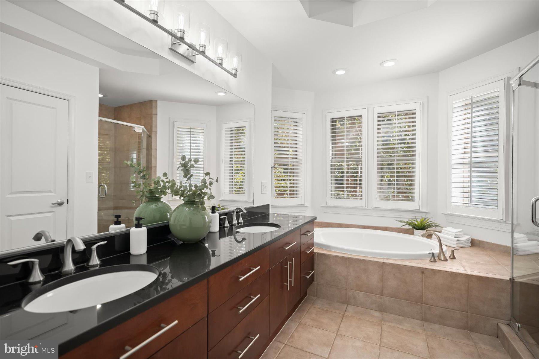 2227 12th Court North Arlington, VA 22201 - Photo 25 of 62 a spacious bathroom with sinks mirror and a bathtub