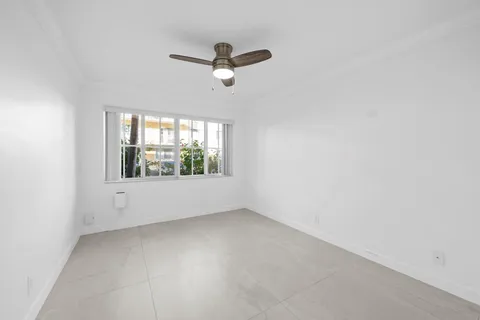 an empty room with a window